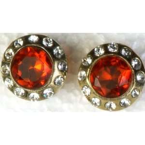   Studs with Cut Glass   Copper Alloy with Cut Glass 