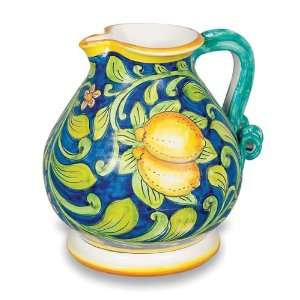  Italian Pottery, Ornato Collection, Pitcher with Lemons 