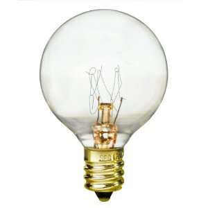 Bulbrite 301010   10 Watt Candelabra Light Bulb   G12 Globe   Clear 