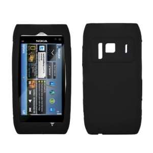  Black Silicone Skin Soft Case for Nokia N8 Cell Phones 
