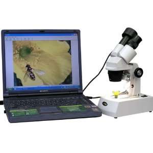 AmScope 10x 15x 30x 45x Student Stereo Microscope + USB2.0 Digital 