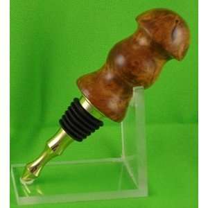  Wine Bottle Stopper, Handcrafted from Afzelia Burl 