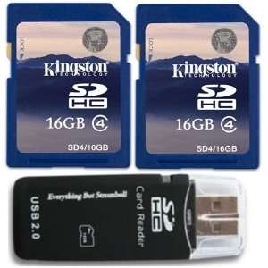  Kingston 32 GB (16GB x2  32GB) Class 4 SDHC Flash Memory 