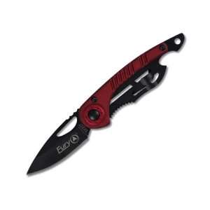  Fury Folder Knife 32207 Nexus Red Aluminum Handle Money 