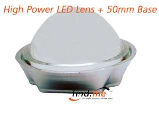 10W 20W 100W LED Lens Reflector Collimator + 50mm Base  