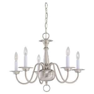 Sea Gull Lighting 3313 962 Five Light Traditional Chandelier, Brushed 