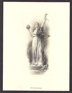 BEP Intaglio Print   JUSTICE by Smillie   FUN Show 1994   B180  