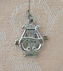 Vintage ORCHESTRA MUSIC LYRE JMF Sterling Silver Charm