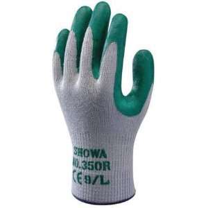  SHOWA BEST 350M 08 Palm Coated Glove,Gray/Green,M,PR