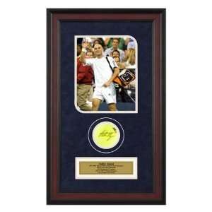  Andre Agassi 2006 US Open Framed Autographed Tennis Ball 