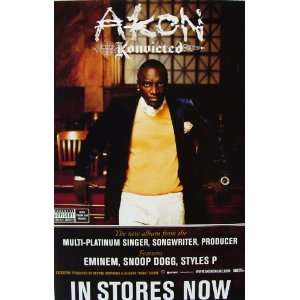  Akon   Konvicted   Poster   New   Rare   Aliaune Thiam   I 