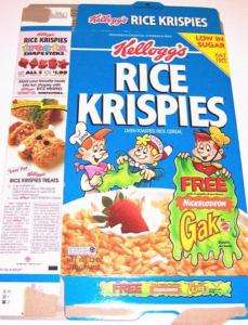 1992 Rice Krispies Gak Cereal Box ee009  