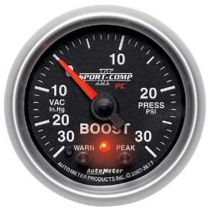  Auto Meter 3677 Sport Comp II PC 2 1/16 30 in. Hg/30 PSI 