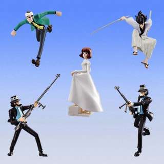  of FOUR brand new HGIF Lupin the 3rd gashapon Figures They are