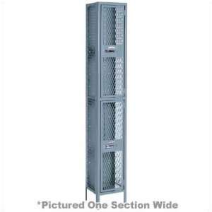  Lyon 6034 3AW All Welded Expanded Metal Lockers   Double 