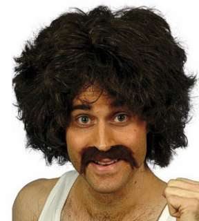 This Retro Kit includes Brown Wig and Self Adhesive Mustache. Spirit 