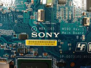 Sony Vaio FZ140E Motherboard MBX 165 BURNT CHIP AS IS  