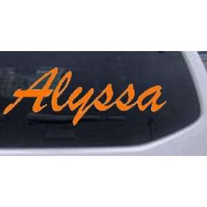  Orange 20in X 7.3in    Alyssa Car Window Wall Laptop Decal 