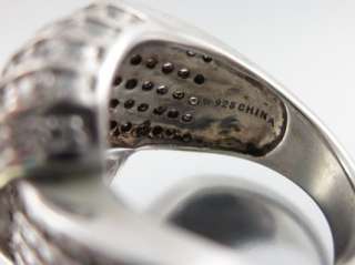 DESIGNER Sterling Silver Cubic Zirconium Band Ring  