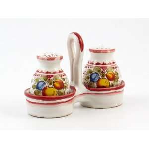 Hand Painted Italian Ceramic Salt & Pepper Shakers Set 