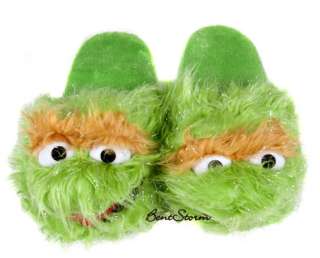 Sesame Street OSCAR THE GROUCH MUPPETS ADULT Slippers PLUSH HOUSE 