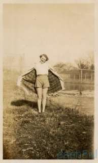 Vintage early photo,frisky lady flashes shorts AL 816  