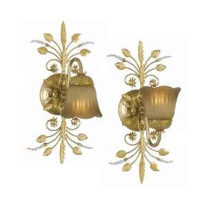 Crystorama Lighting 4741 GL Primrose 1 Light Bathroom Lights in Gold 