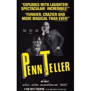  Penn & Teller Poster (Broadway) (11 x 17 Inches   28cm x 