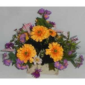  15 Yellow Zinnia and Wildflower Arrangement