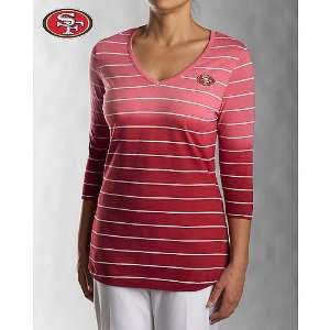 Cutter & Buck San Francisco 49ers Womens 3/4 Sleeve Goal Line T Shirt