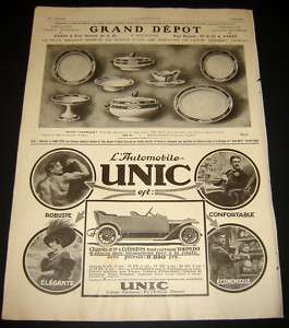 1912 AUTHENTIC PAPER ADVERTISING FRANCE GRAND DEPOT  