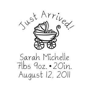  Just Arrived Baby Announcement Rubber Stamp Office 
