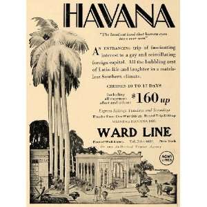   Line Havana Travel Vacation Rates   Original Print Ad