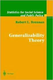 Generalizability Theory, (0387952829), Robert L. Brennan, Textbooks 