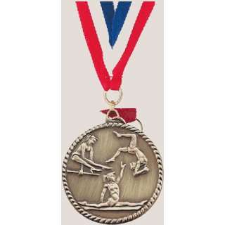 com Gymnastics Medals   2 inches Sculptured Die Cast Medal GYMNASTICS 