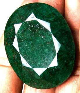 215 CARAT NATURAL BRAZILIAN GREEN EMERALD OVAL SHAPED FACETED GEMSTONE 