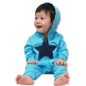   Hood Dote Star Infant Cotton Clothing All In One Set / OA 1076  