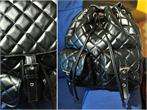 Fashion Girls Black PU Leather Backpack Satchel Small Front Pockets 