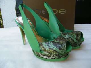   SHOES sandals heel platform ZAHARA green snake 5 6 7 8 9 10  