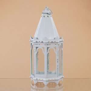  Traditional Antique White Hanging Candle Lantern