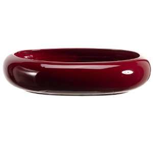  10Dx2.5H Oval Container Burgundy (Pack of 6)
