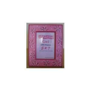  Pretty GWI 5x7 Pink Wood Photo Frame with Flowers 