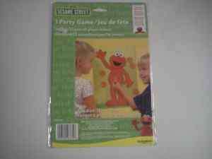 NEW Sesame Street Elmo Party Game Up To 12 Players Pin The Nose On 