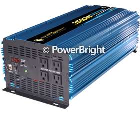 12 volt input four 3 prong 120 volt ac outlet overload indicator power 