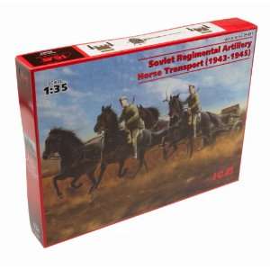  1/35 USSR Arty Horse Trans, 6 Figures Toys & Games