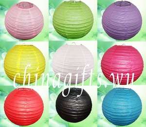 12X wedding round paper lanterns 8,10,12,16,can choose size and 