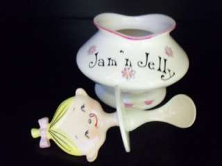 VTG HOLT HOWARD JOLLY GIRL PIXIEWARE JAM JELLY JAR DISH  