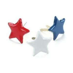  Painted Metal Paper Fasteners 50/Pkg Red/White/Blue 
