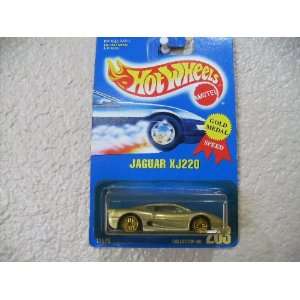  Hot Wheels Jaguar Xj220 All Blue Card # 203 Silver w/ Gold 