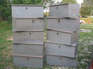 Used Grey Wood Box good for stogare $24.50 each  